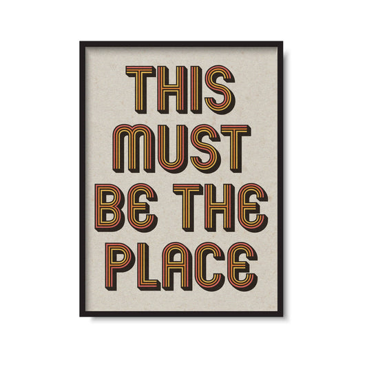 Twisted Rebel Designs - 'This Must Be The Place' Retro Print: A5 / Cream