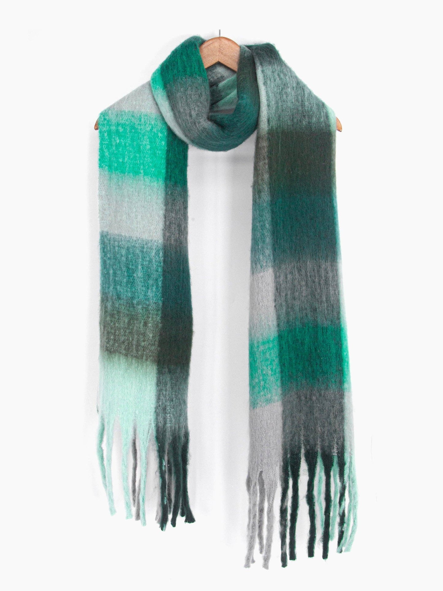 Sarta Accessories - Allie Heavyweight Scarf - Teal, Square Colour Block: One-size