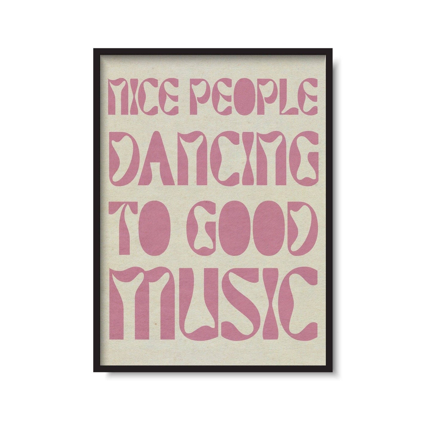 Twisted Rebel Designs - 'Nice People Dancing To Good Music' Retro Print: A5 / Orange