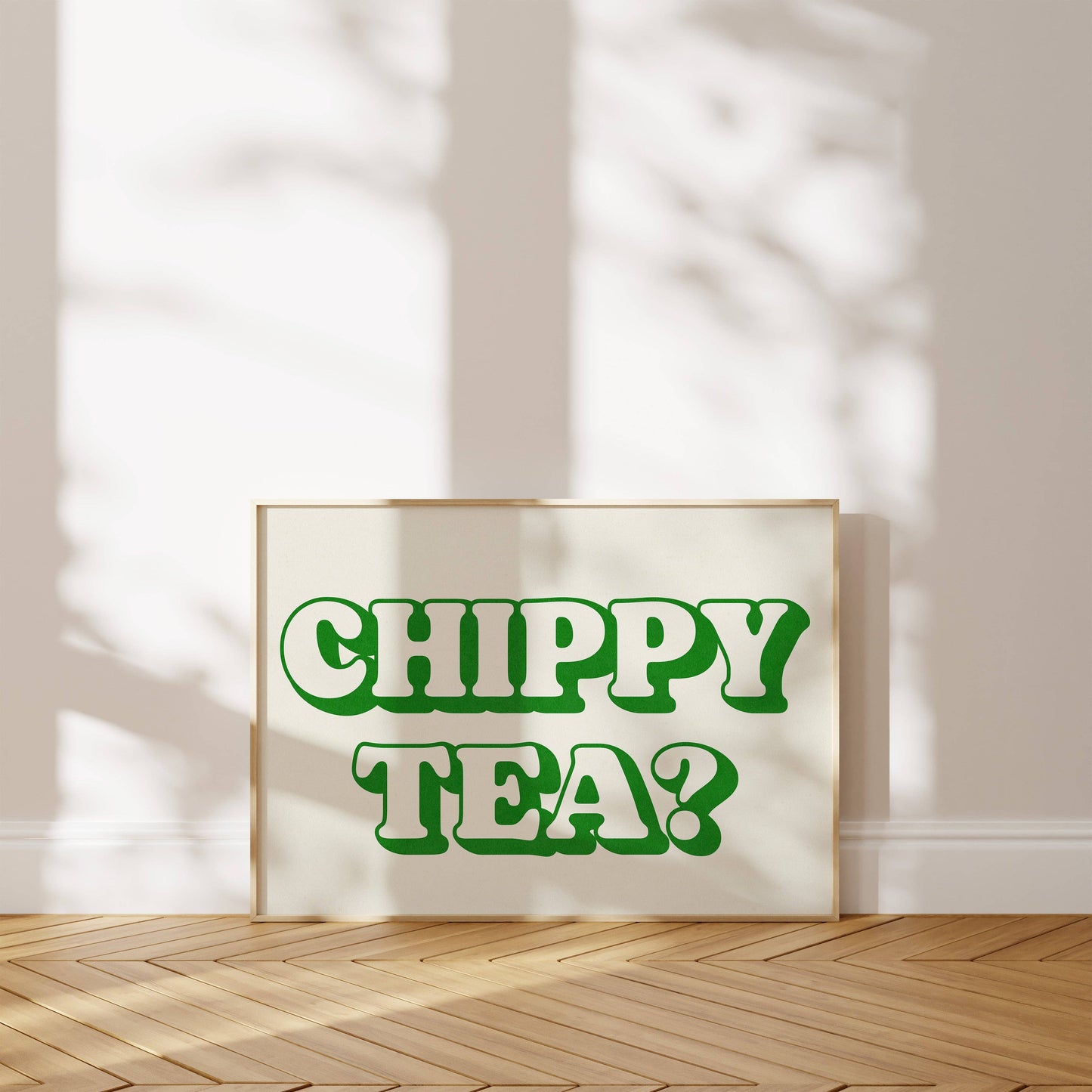 Twisted Rebel Designs - Chippy Tea? Print: A5 / White / Green