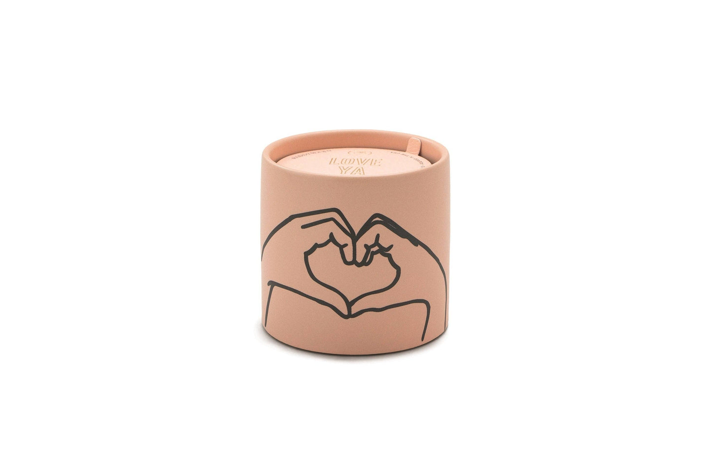 Impressions Ceramic Candle (163g) - Dusty Pink - Heart - Tobacco & Vanilla