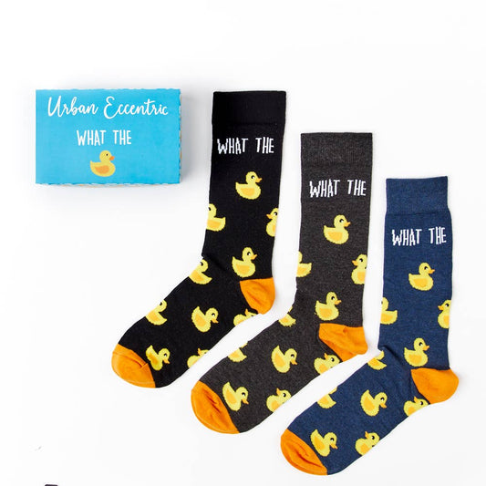 Urban Eccentric - Unisex What The Duck Socks Gift Set
