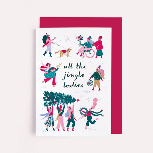 Sister Paper Co. - Jingle Ladies Christmas Card | Holiday Cards | Xmas Cards EVX02