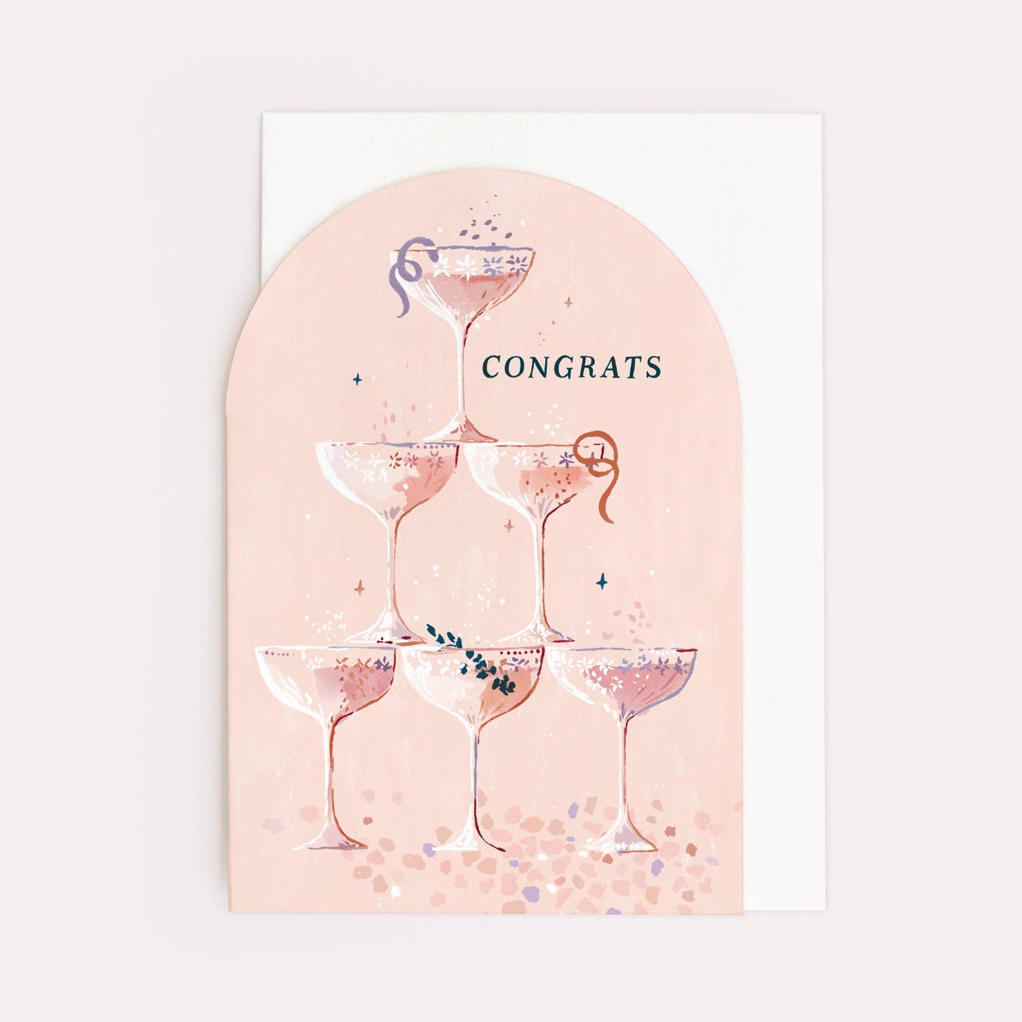 Sister Paper Co. - Champagne Congratulations Card | Engagement | Wedding Cards NVC10