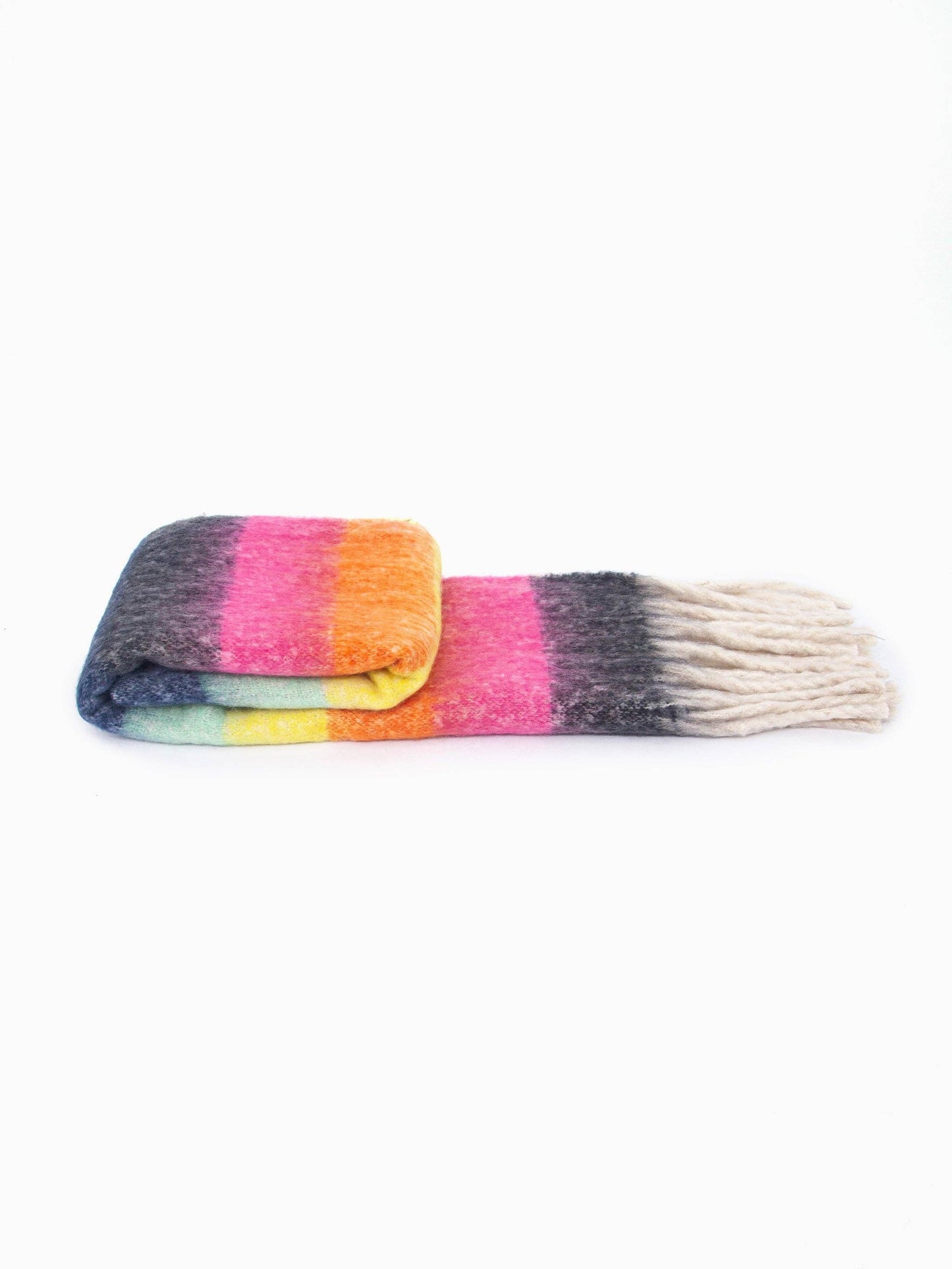 Sarta Accessories - Joey Heavyweight Scarf - Multi, Rainbow Stripe: One-size