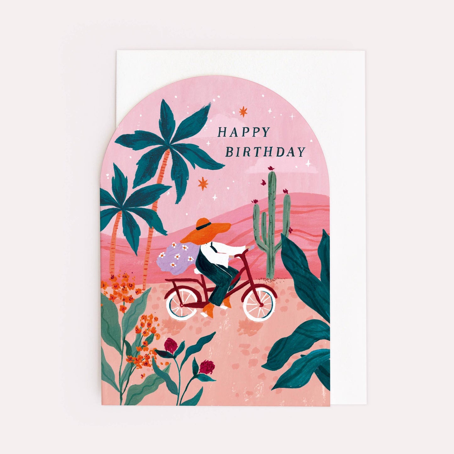 Sister Paper Co. - Sunset Bike Birthday Card | Female Birthday Card | Bohemian NVC02