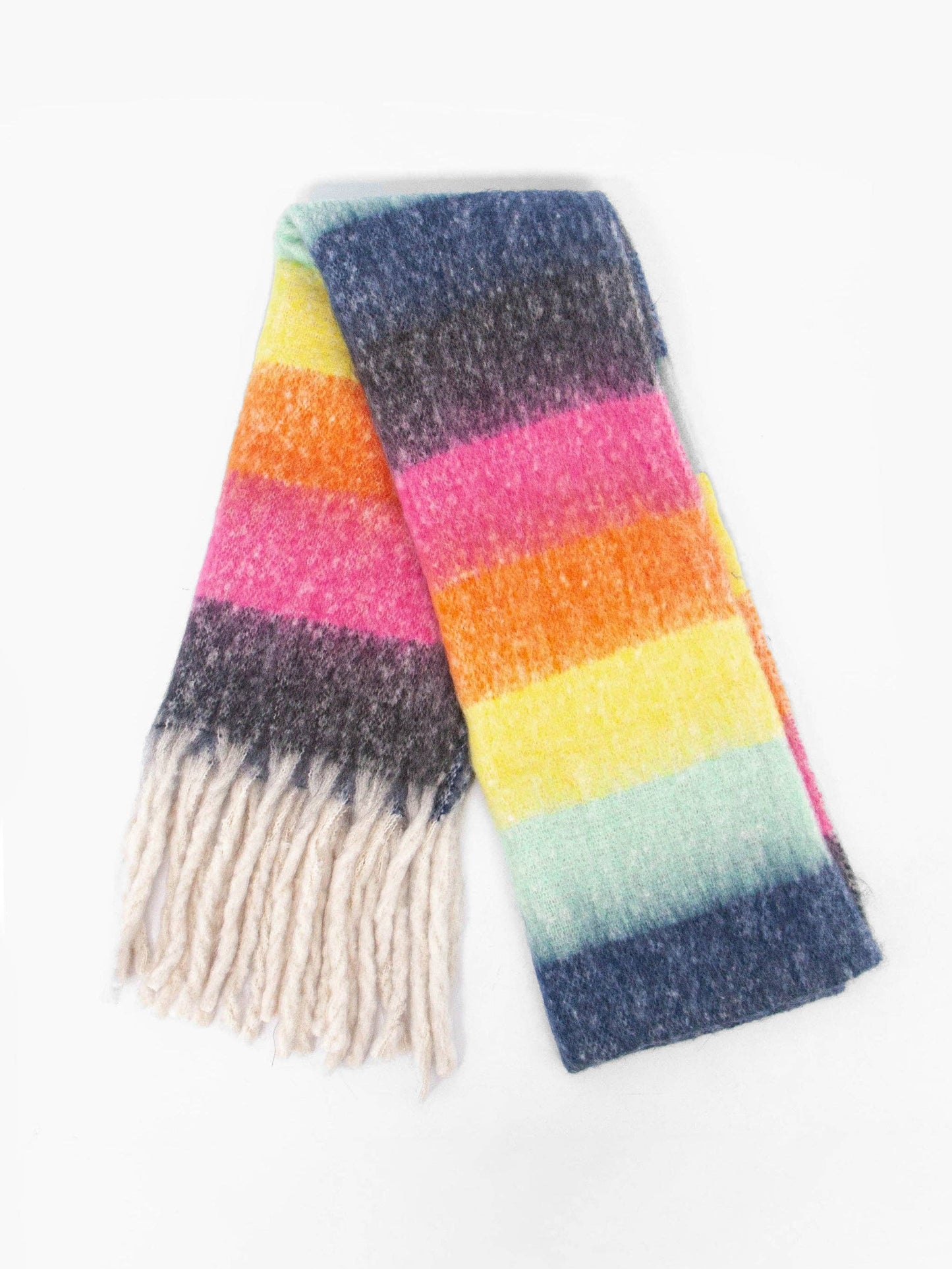 Sarta Accessories - Joey Heavyweight Scarf - Multi, Rainbow Stripe: One-size