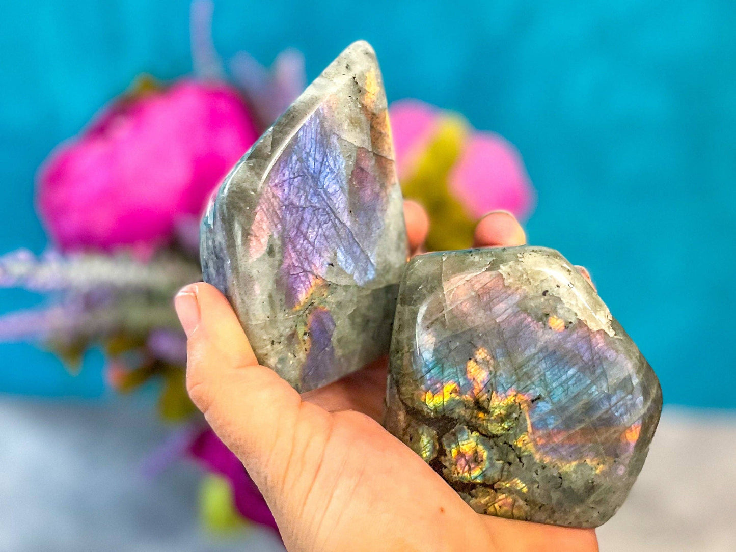 Purple Labradorite crystal Freeform, Rainbow Labradorite, Wh: 250-299g