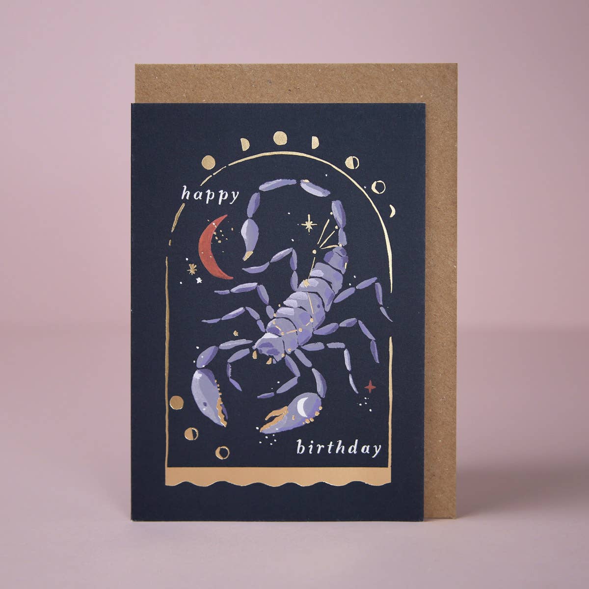 Sister Paper Co. - Scorpion Zodiac Birthday Card | Scorpio Star Sign Cards ZDC12