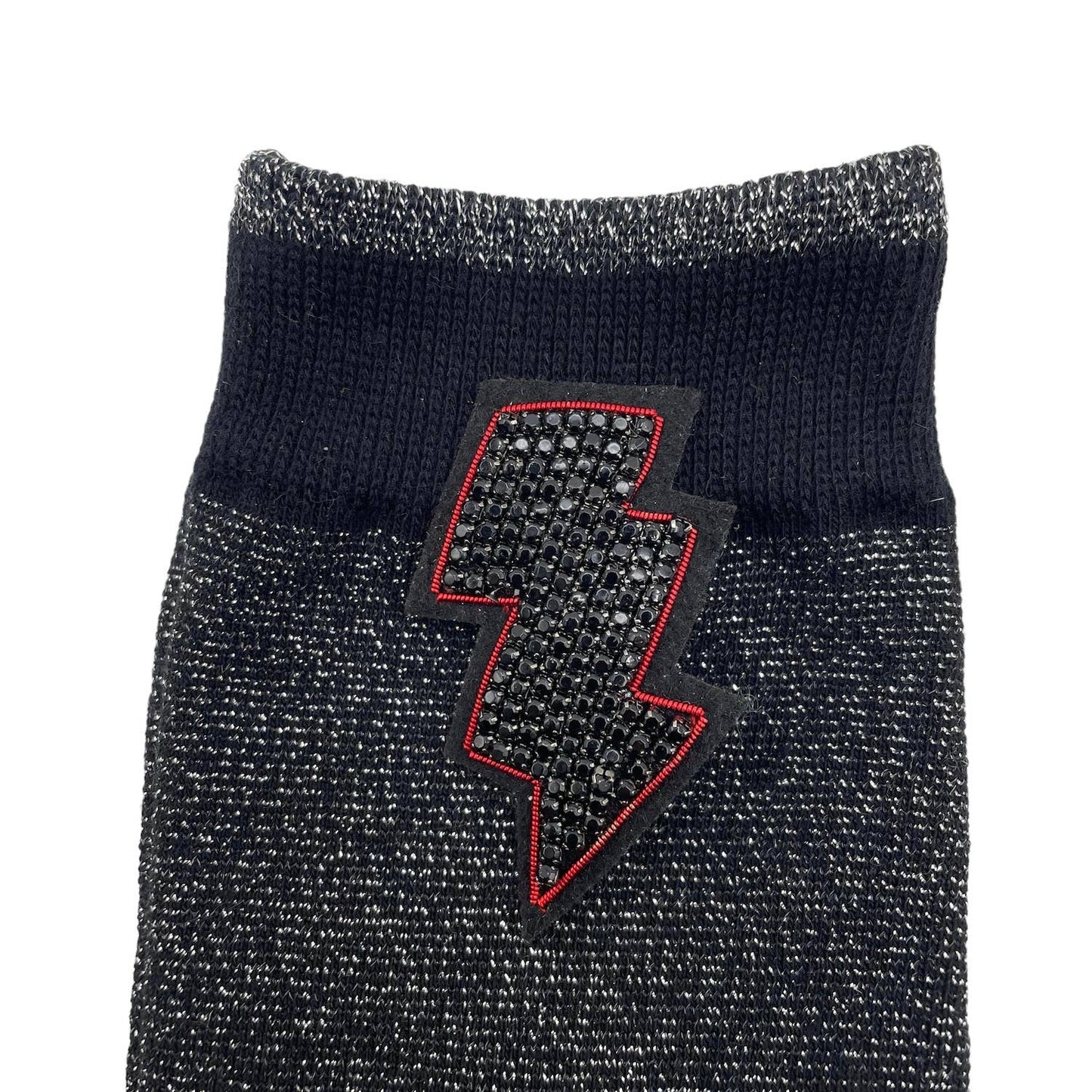 Sixton London - Tokyo socks with eclectic beaded pins: Pewter/ Petite insect