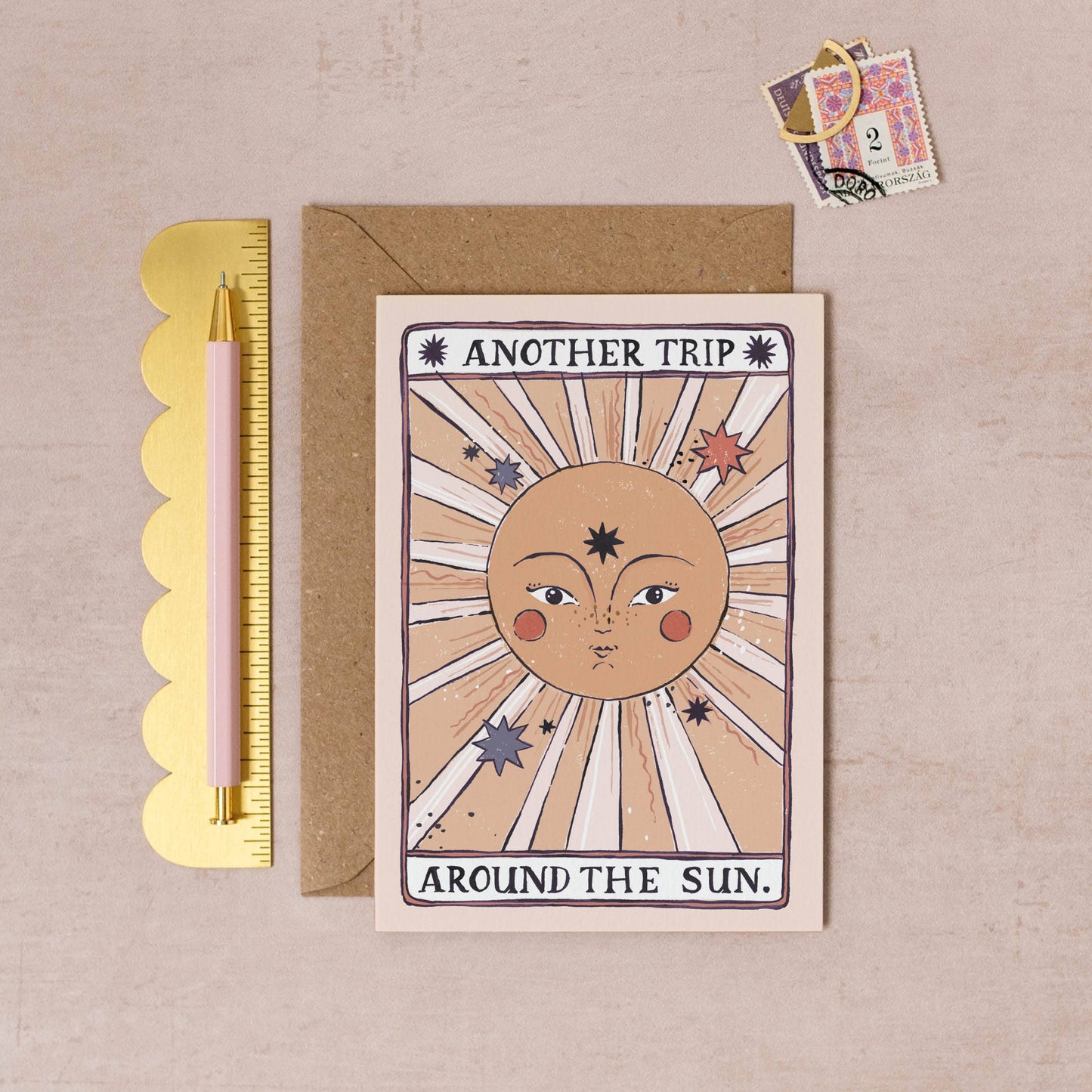 Sister Paper Co. - Tarot Sun Birthday Card | Tarot Card | Sun Greeting Cards TAC03