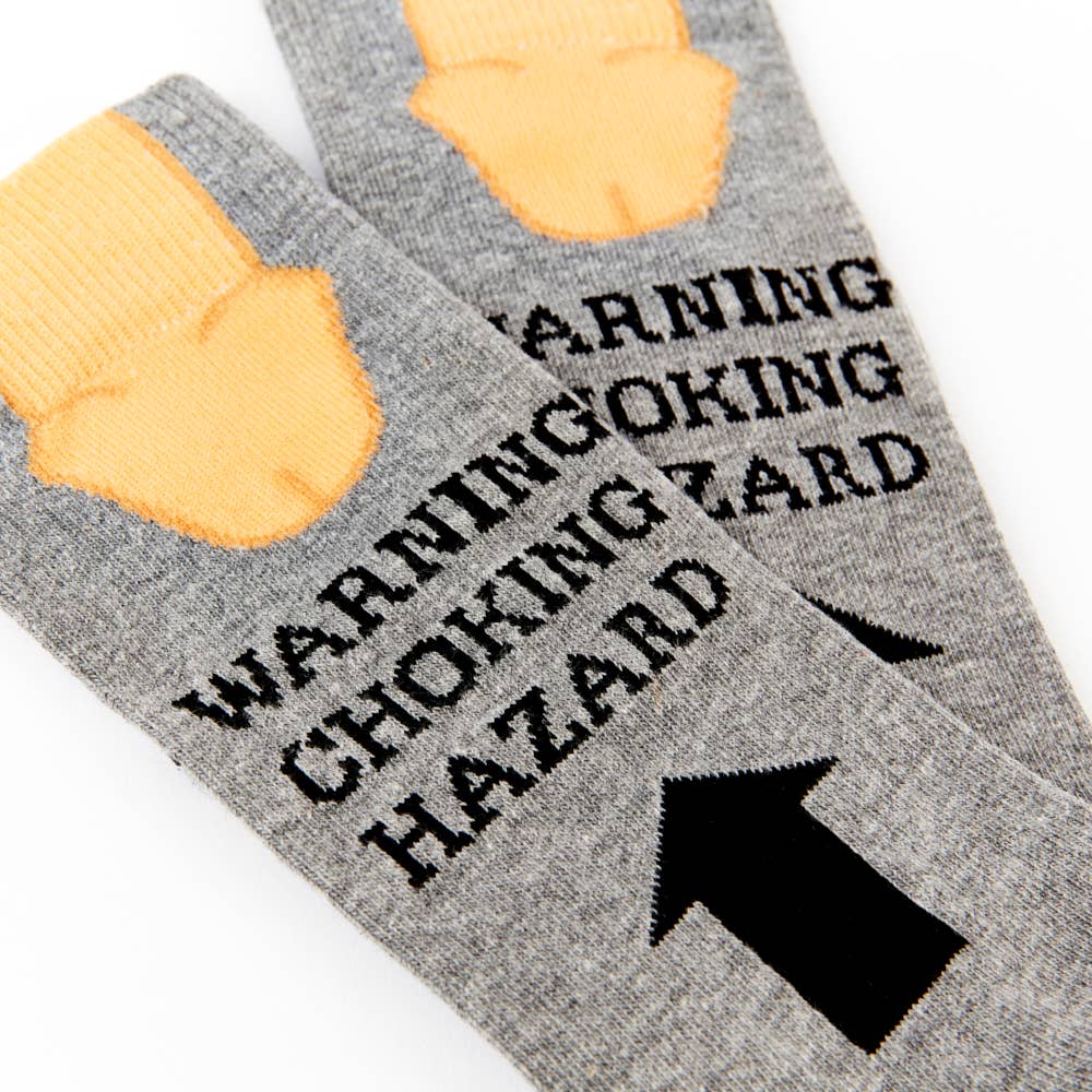 Urban Eccentric - Unisex Warning Choking Hazard Socks