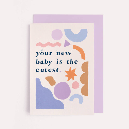 Sister Paper Co. - Cutest New Baby Card | Gender Neutral Baby Card | Rainbow