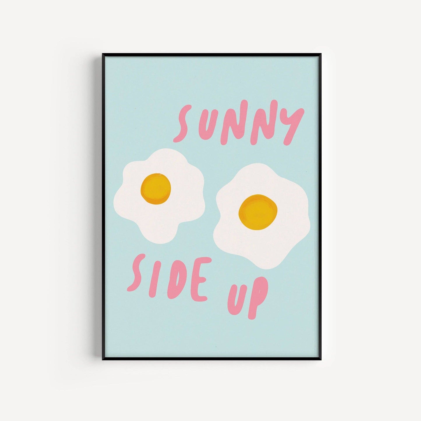 Twisted Rebel Designs - Sunny Side Up Print: Dark Blue / A5 / Unframed