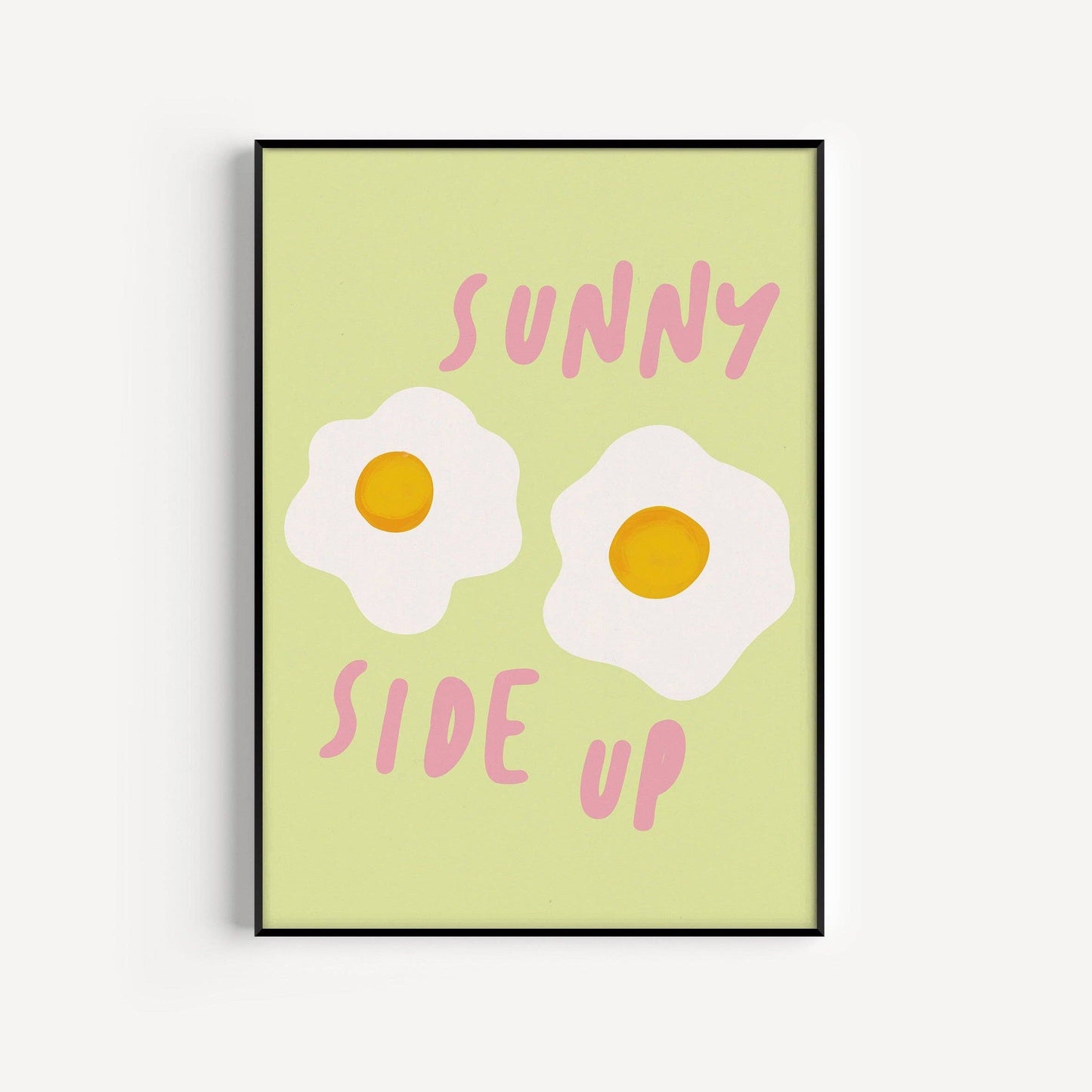 Twisted Rebel Designs - Sunny Side Up Print: Dark Blue / A5 / Unframed