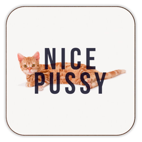 ART WOW - Coasters 'Nice Pussy' by The 13 Prints: Cork