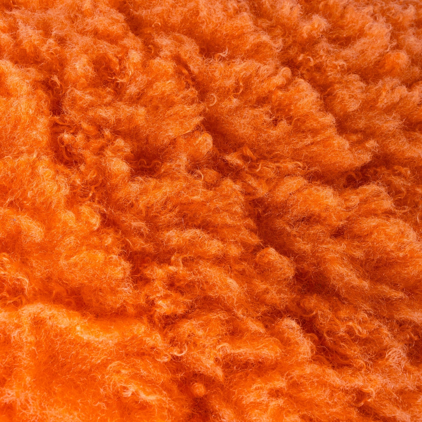 Riva Home - Fluff Ball Faux Fur Cushion Orange Fever: Orange Fever / Polyester Filled / 45 x 45cm