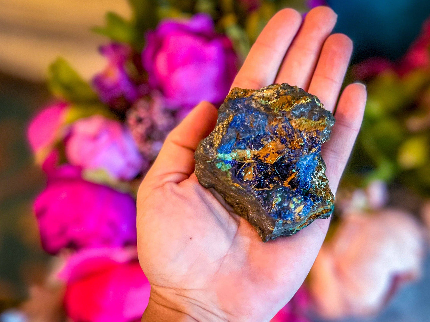 Raw Azurite Clusters from Morocco: 25-49 grams