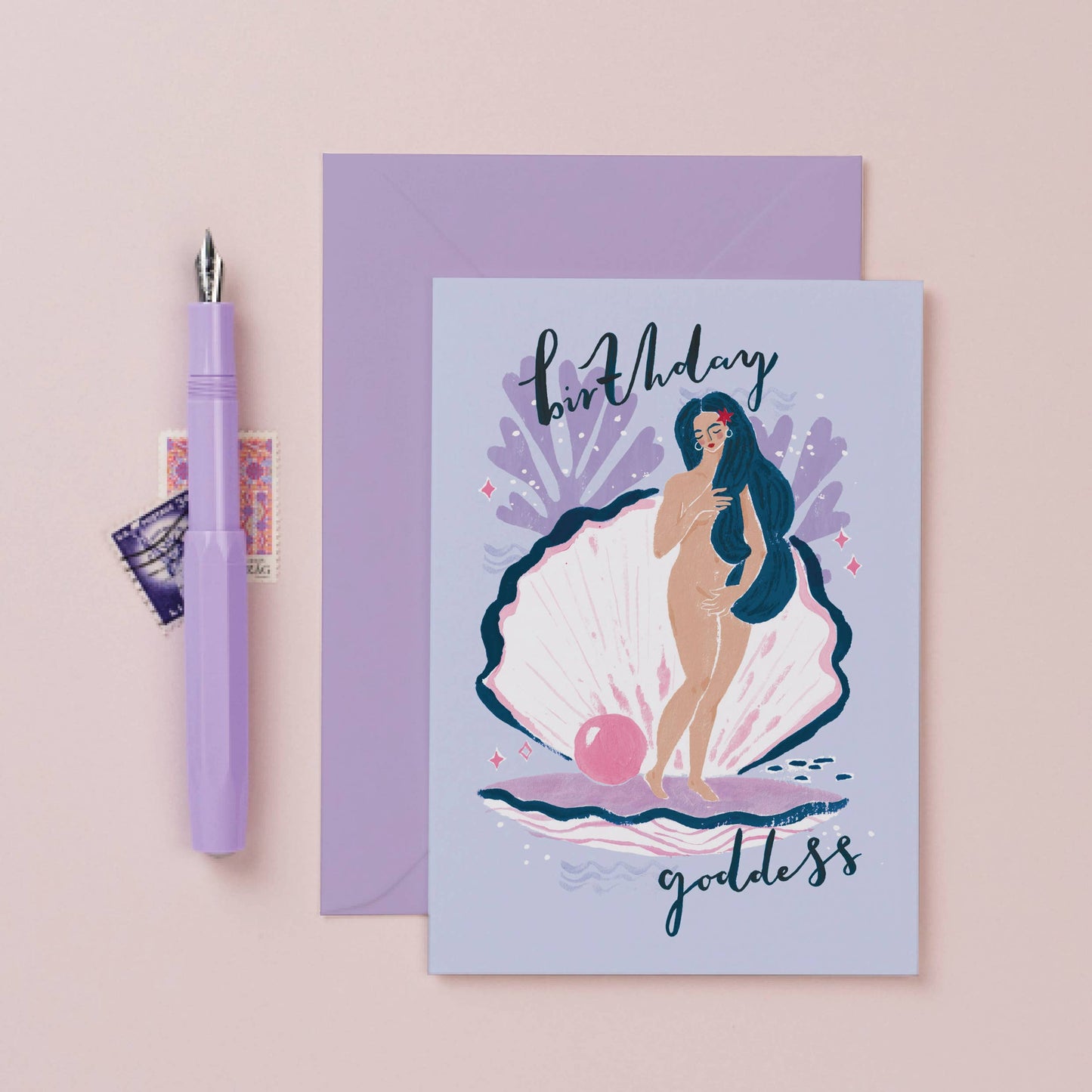 Sister Paper Co. - Birthday Goddess Card | Female Birthday Card | Birthday Card VEC05