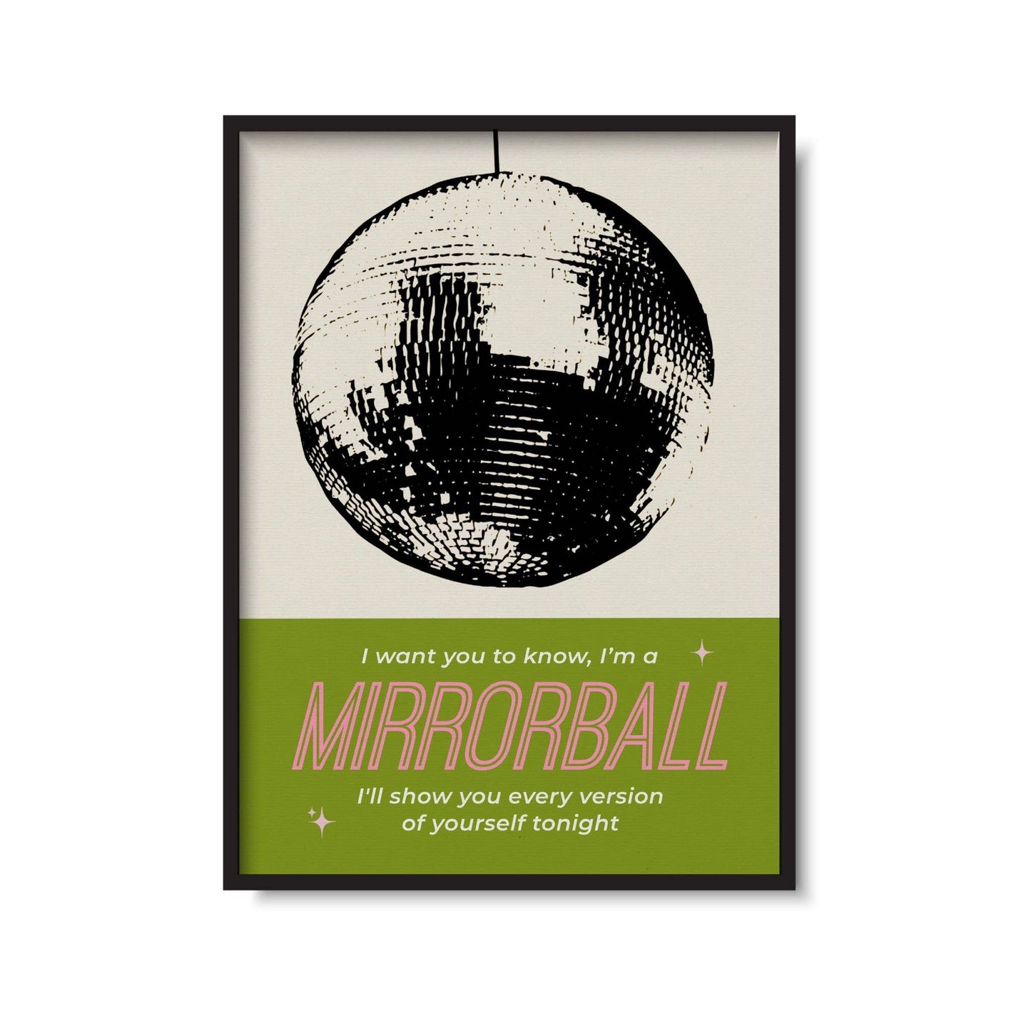 Twisted Rebel Designs - Mirrorball Taylor Swift Inspired Print: Pink / A5