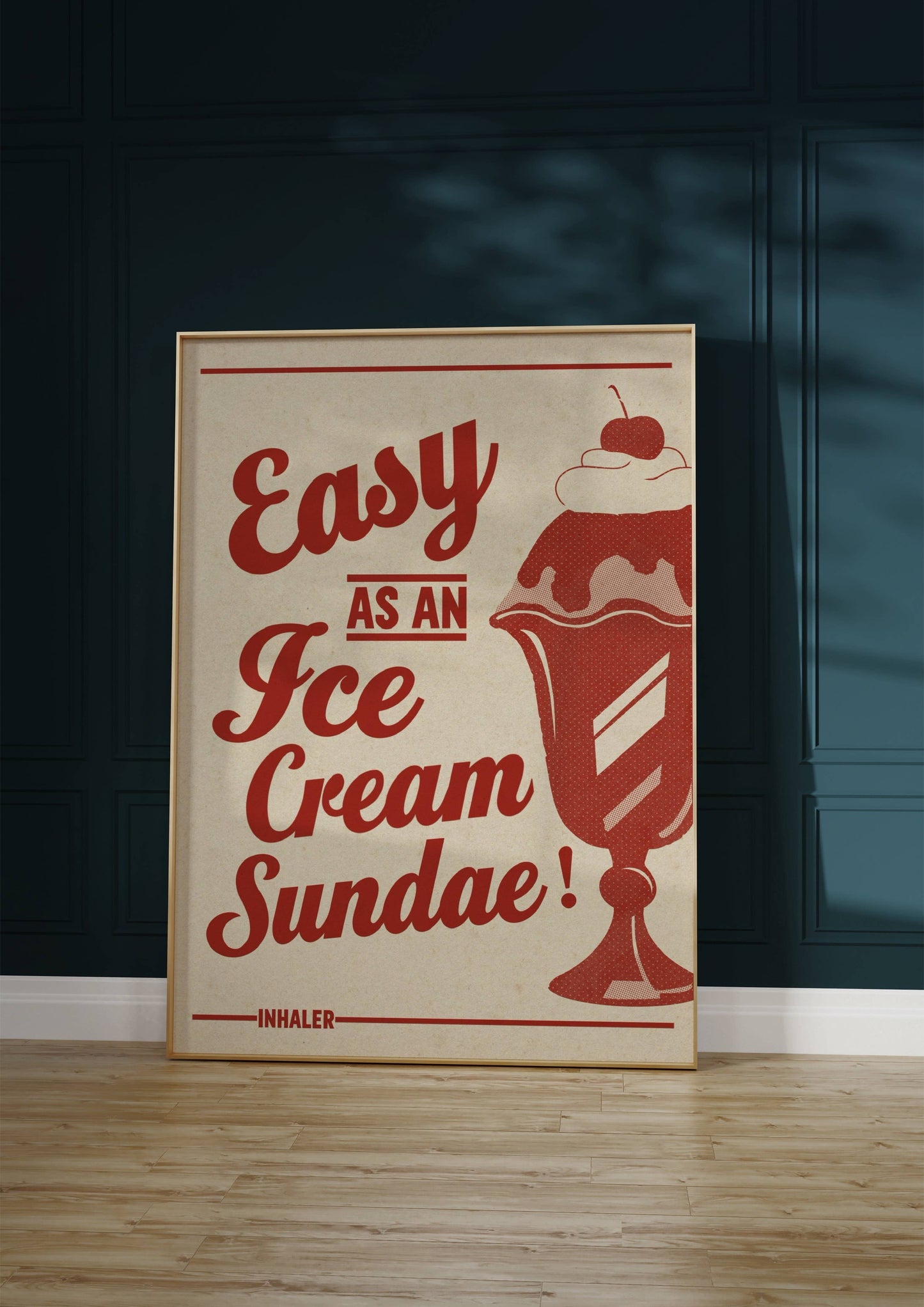 Twisted Rebel Designs - 'Easy As An Ice cream Sundae' Print: Pink / A5