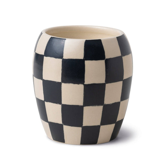 Designworks Collective - Paddywax Checkmate Porcelain Candle - Black - BlackFig&Olive