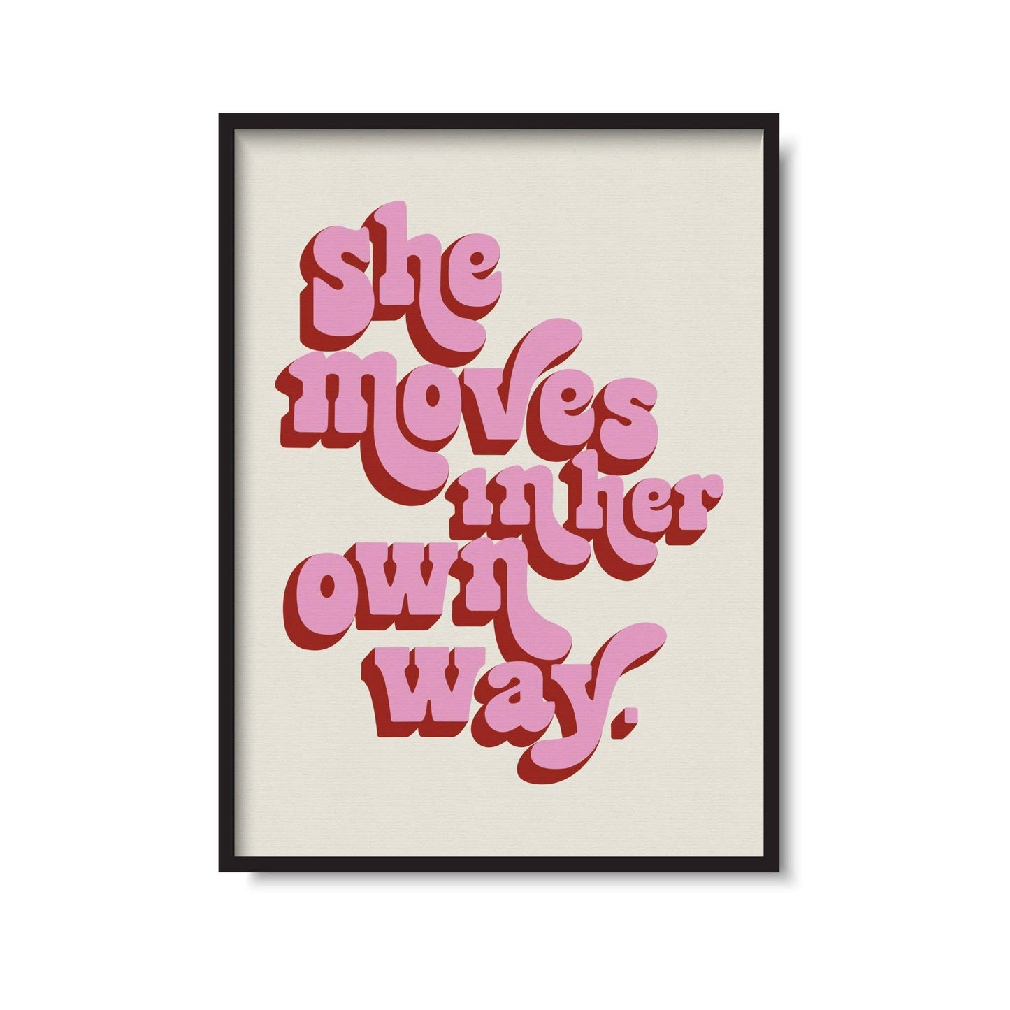 Twisted Rebel Designs - She Moves In Her Own Way Print: A5 / Blue / Pink / Orange