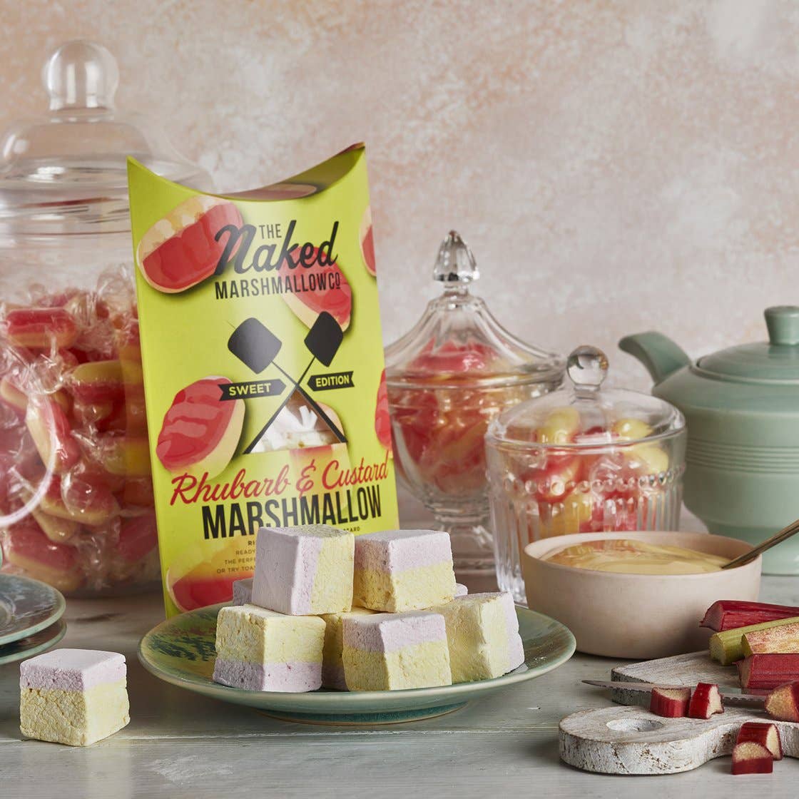 The Naked Marshmallow - Rhubarb & Custard Gourmet Marshmallows