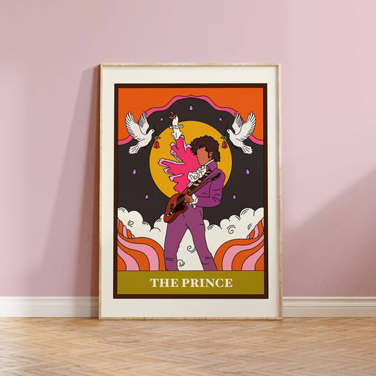 Twisted Rebel Designs - Prince Tarot Card Art Print: A5