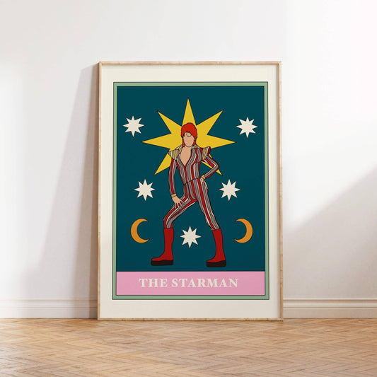 Twisted Rebel Designs - The Starman David Bowie Tarot Card Art Print: A5