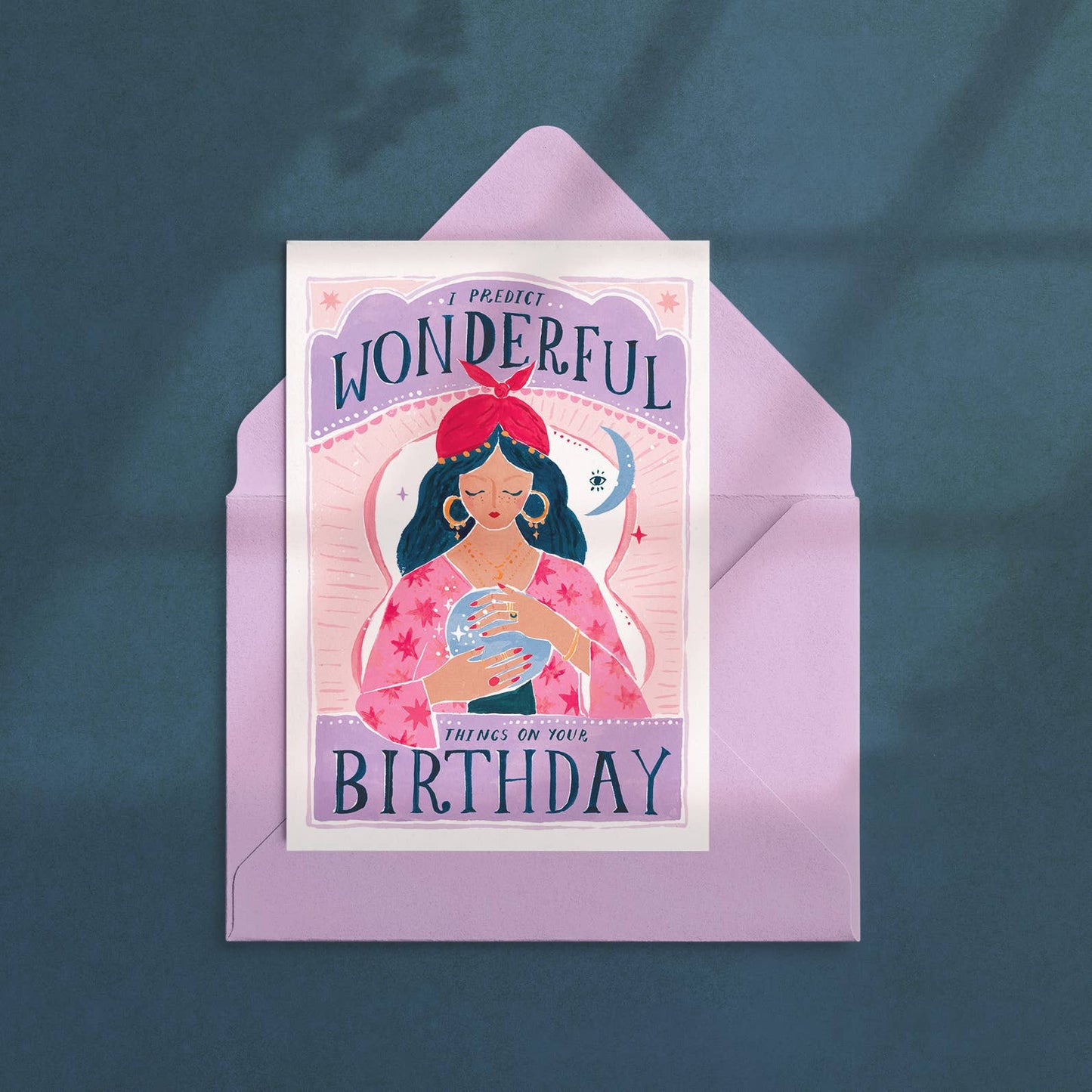 Sister Paper Co. - Fortune Birthday Card | Crystal Ball Card | Greeting Cards VEC02