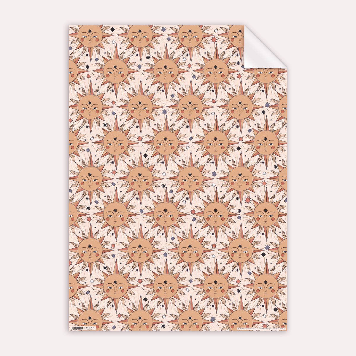 Sister Paper Co. - Tarot Sun Gift Wrap Sheet | Wrapping Paper | Craft Paper TAW01