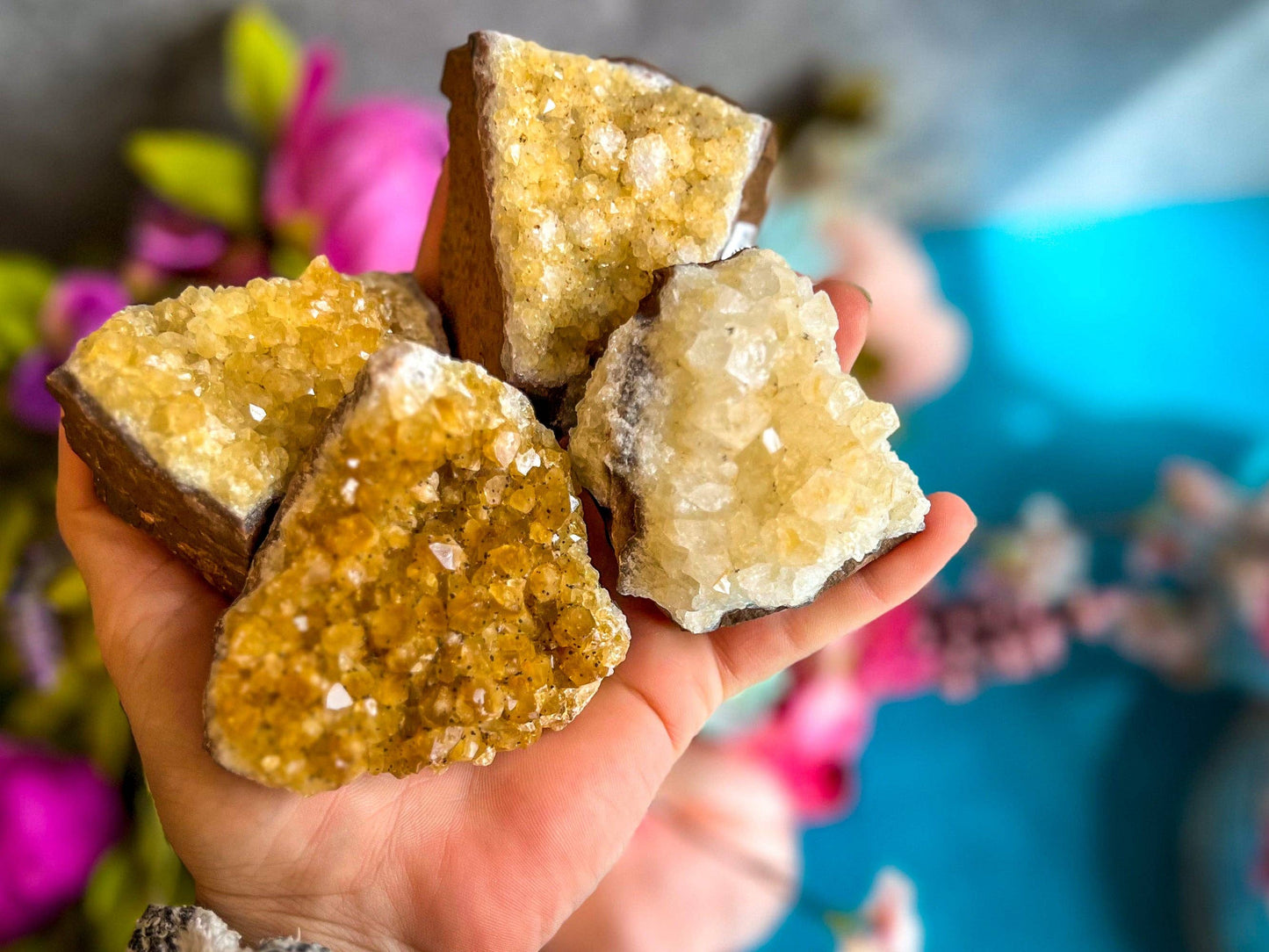 Raw Citrine Clusters up to 1 Lb!: 50-99 grams