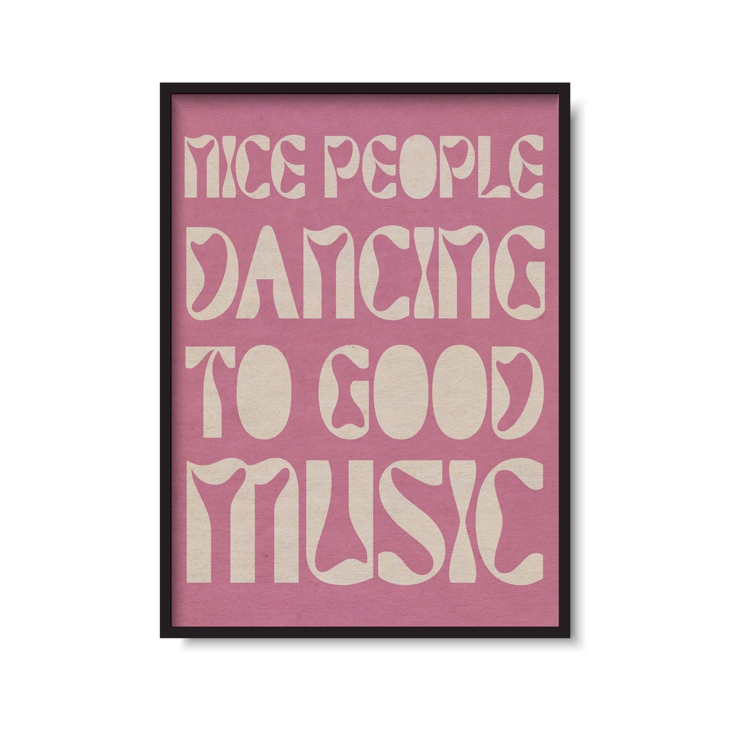 Twisted Rebel Designs - 'Nice People Dancing To Good Music' Retro Print: A5 / Orange