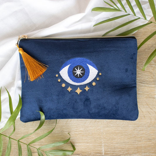 All Seeing Eye Velvet Makeup Bag