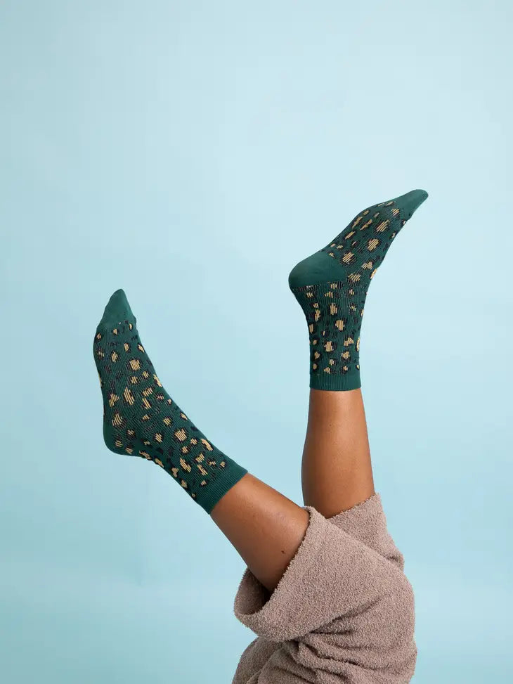 Leopard Knit Socks