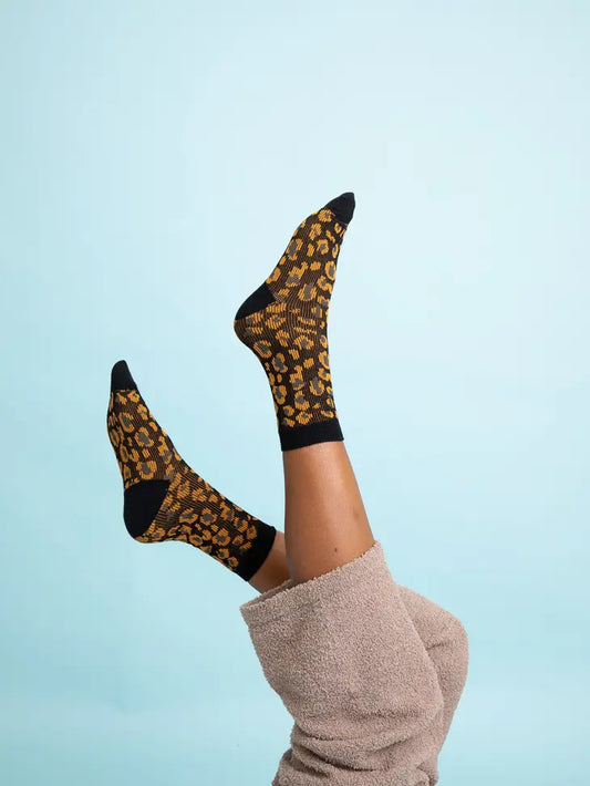 Leopard Knit Socks