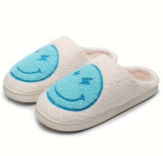 Slippers Lightning Smiley Blue