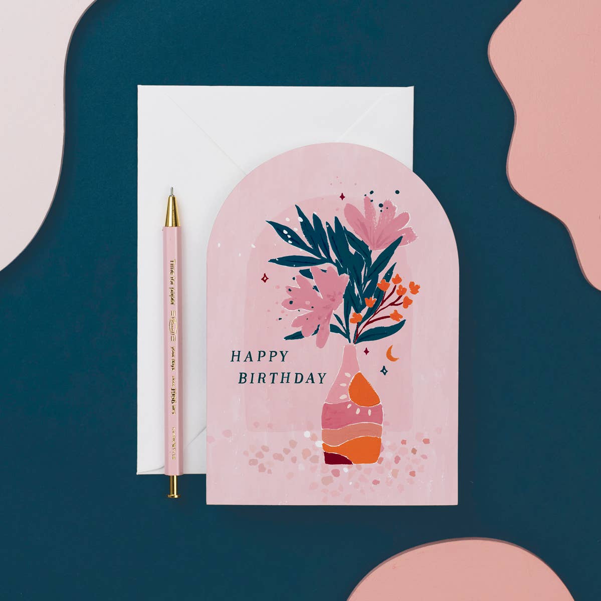 Sister Paper Co. - Vase Birthday Card | Floral Birthday Card | Flowers Cards NVC03