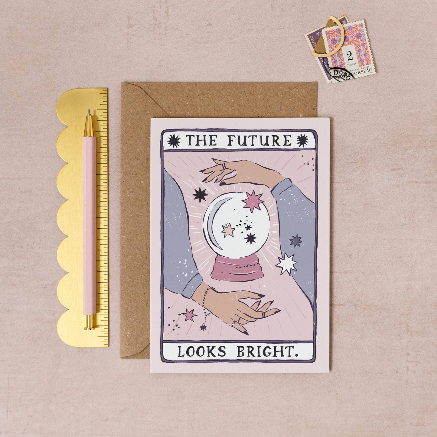 Sister Paper Co. - The Future Looks Bright Card | Congratulations Card | Tarot TAC12