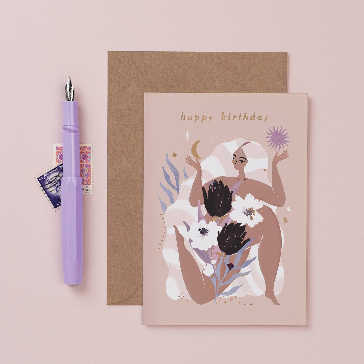 Sister Paper Co. - Maiden Zodiac Birthday Card | Virgo Star Sign | Astrology ZDC09