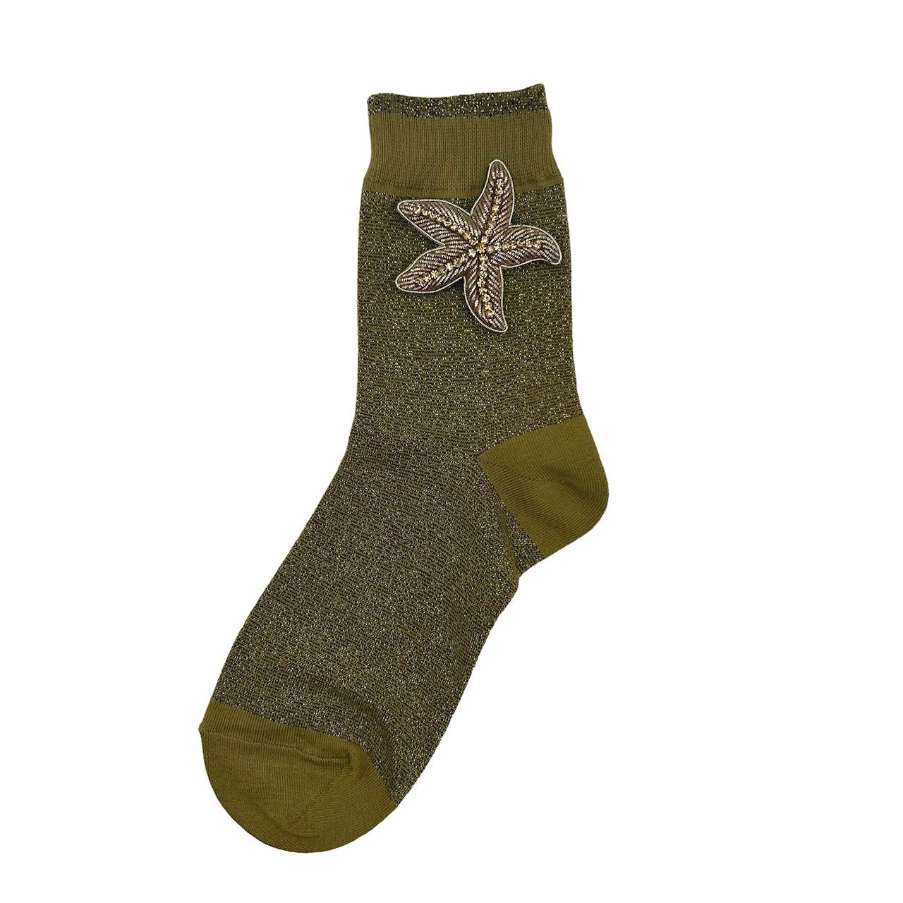 Sixton London - Tokyo socks with eclectic  pins: Black golden eye