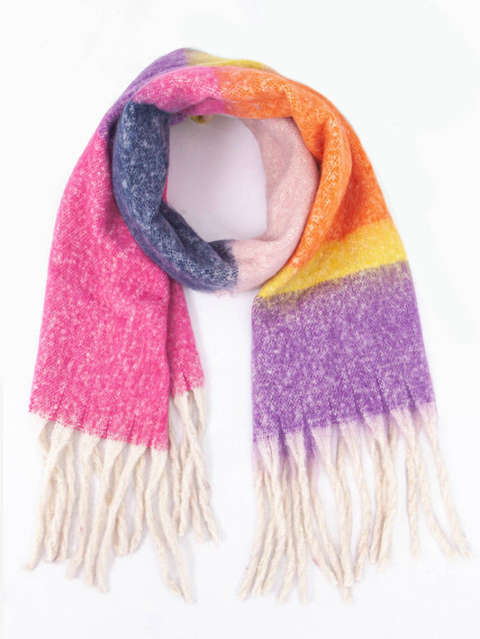 Sarta Accessories - Joey Heavyweight Scarf - Pink, Colour Block: One-size