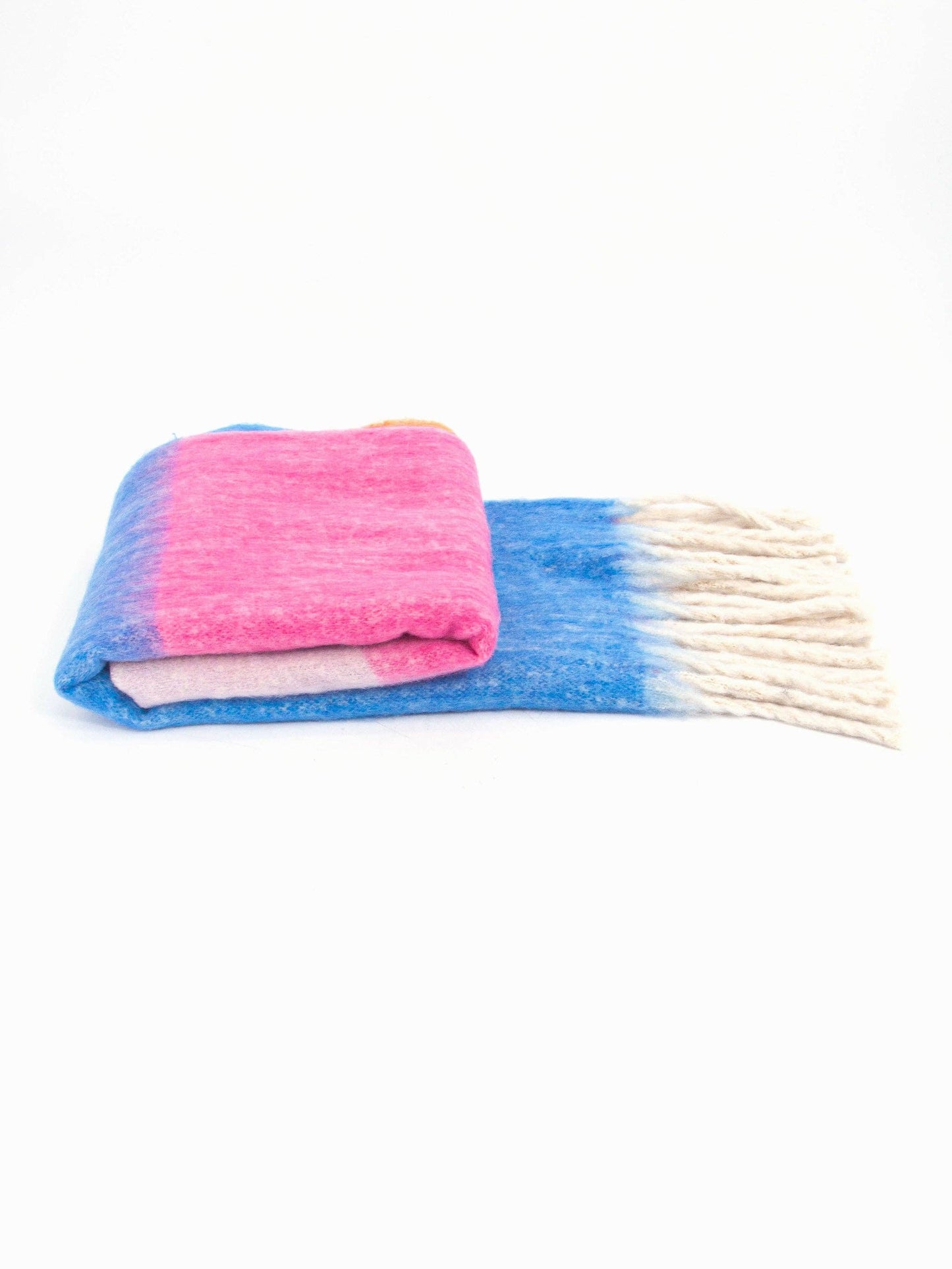 Sarta Accessories - Isa Heavyweight Scarf - Blue/Pink, Colour Block: One-size