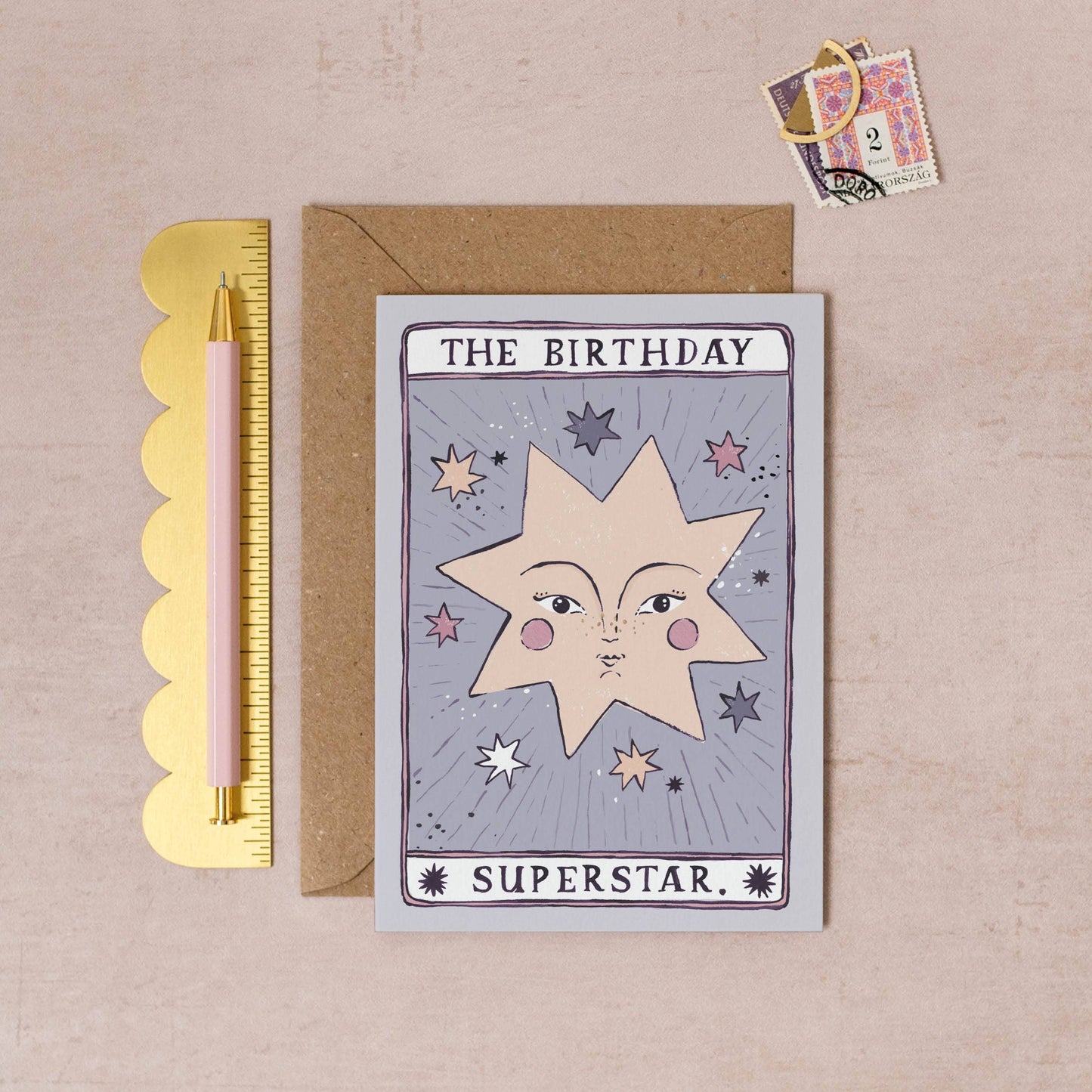 Sister Paper Co. - Tarot Superstar Birthday Card | Tarot Card | Magic Birthday TAC01