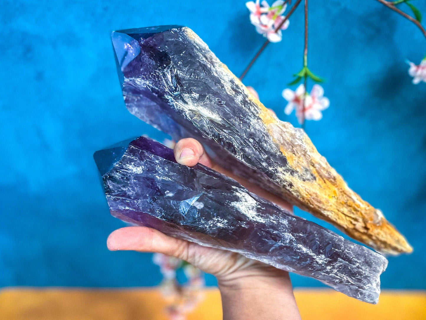 HUGE AMETHYST Spears, Bahia Amethyst crystals: 500-599g