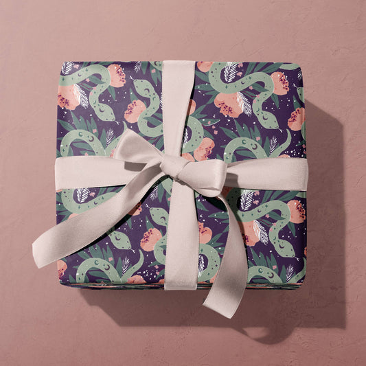 Sister Paper Co. - Mystical Snake Gift Wrap Sheet | Wrapping Paper | Craft SLW01