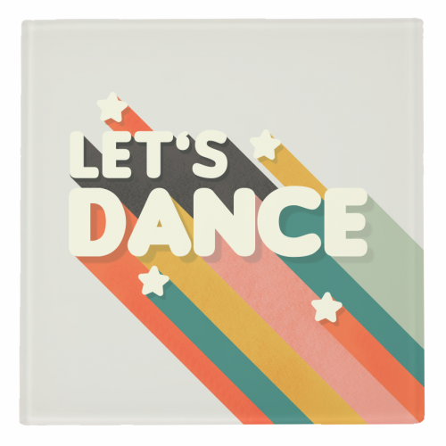 ART WOW - Coasters 'Let's Dance - retro typo': Cork