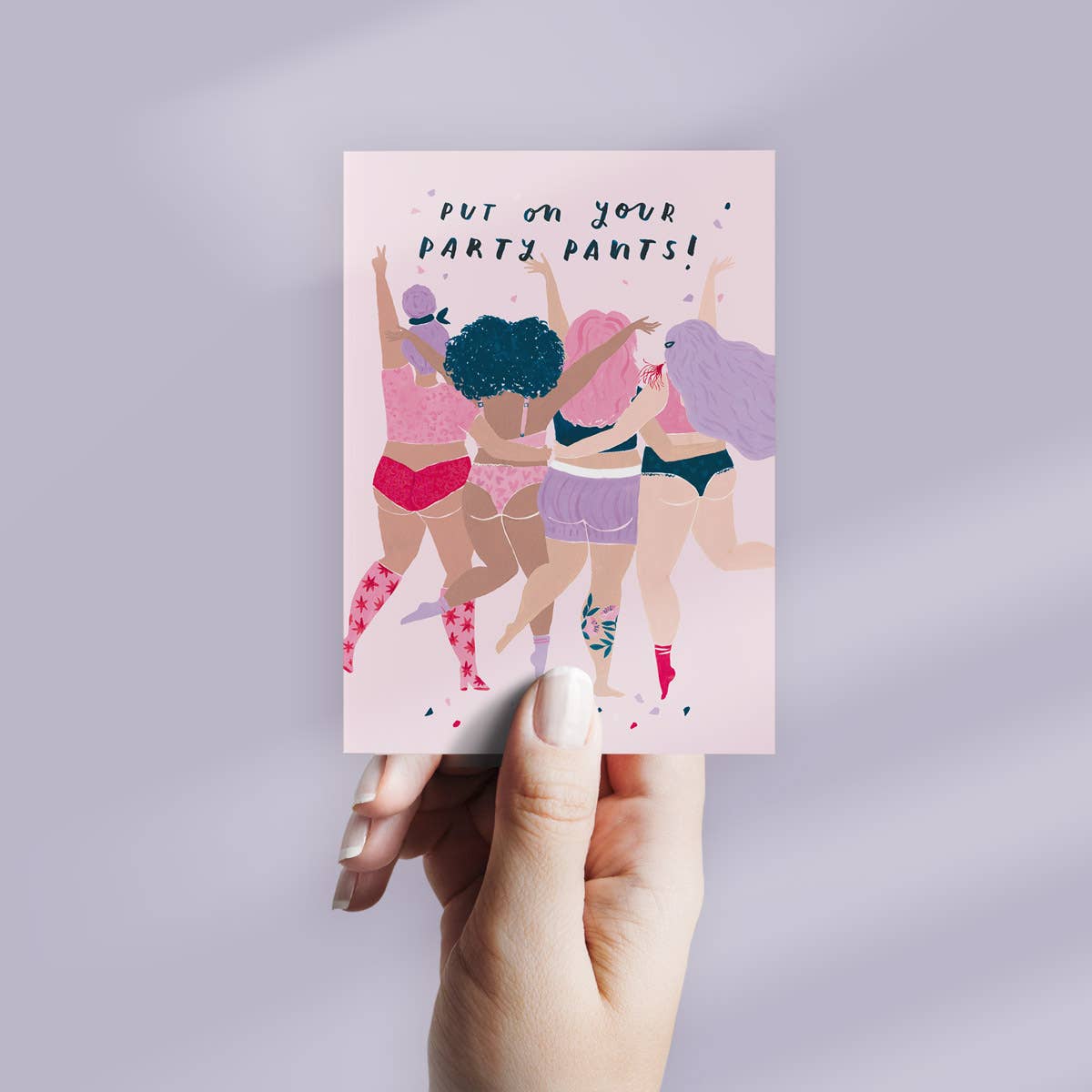 Sister Paper Co. - Party Pants Birthday Card | Funny Card | Body Positive Cards VEC06