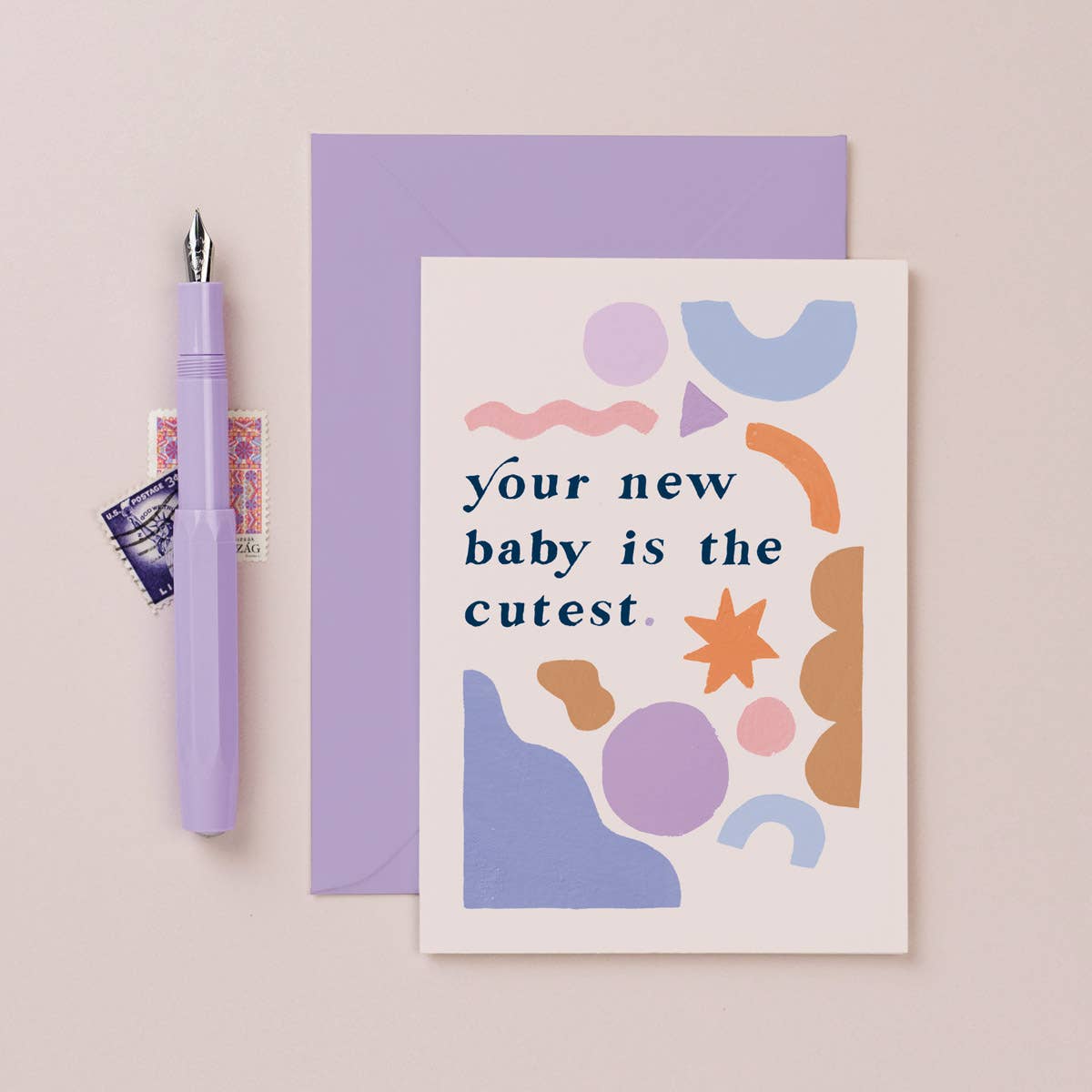 Sister Paper Co. - Cutest New Baby Card | Gender Neutral Baby Card | Rainbow
